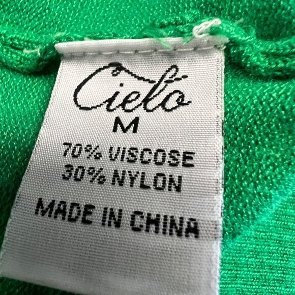 Cielo Women's Open Front Cardigan Long Sleeve Green Size Medium - Picture 9 of 9